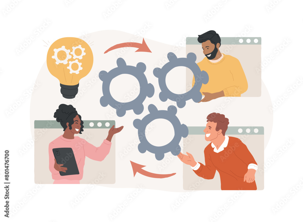 Cooperation isolated concept vector illustration. Cooperation isolated concept vector illustration.