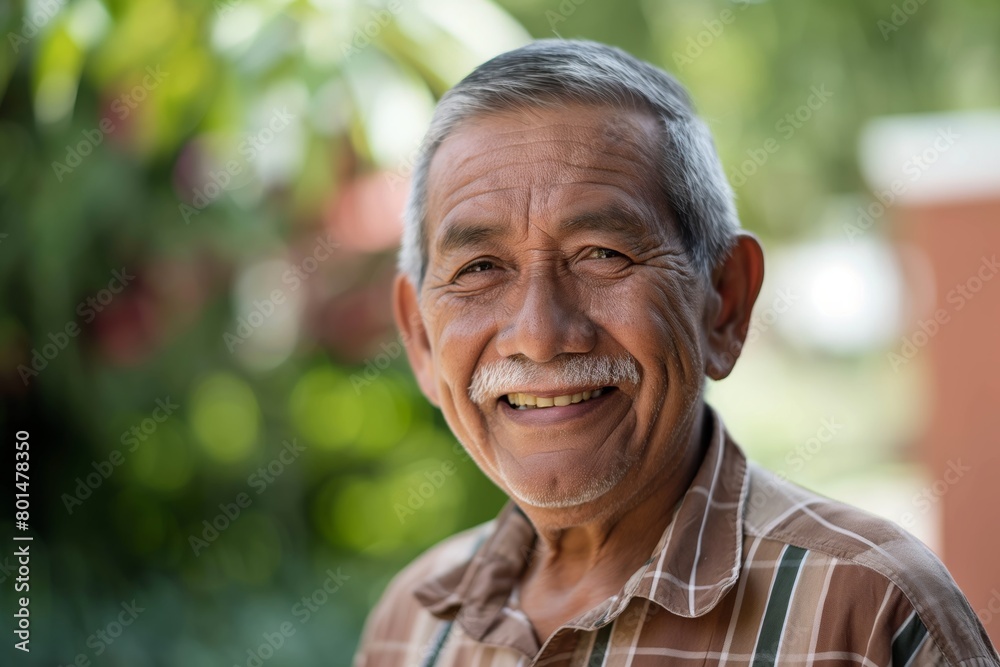 Smiling hispanic senior man looking at the camera Smiling hispanic senior man looking at the camera