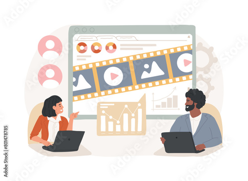 Visual storytelling isolated concept vector illustration.