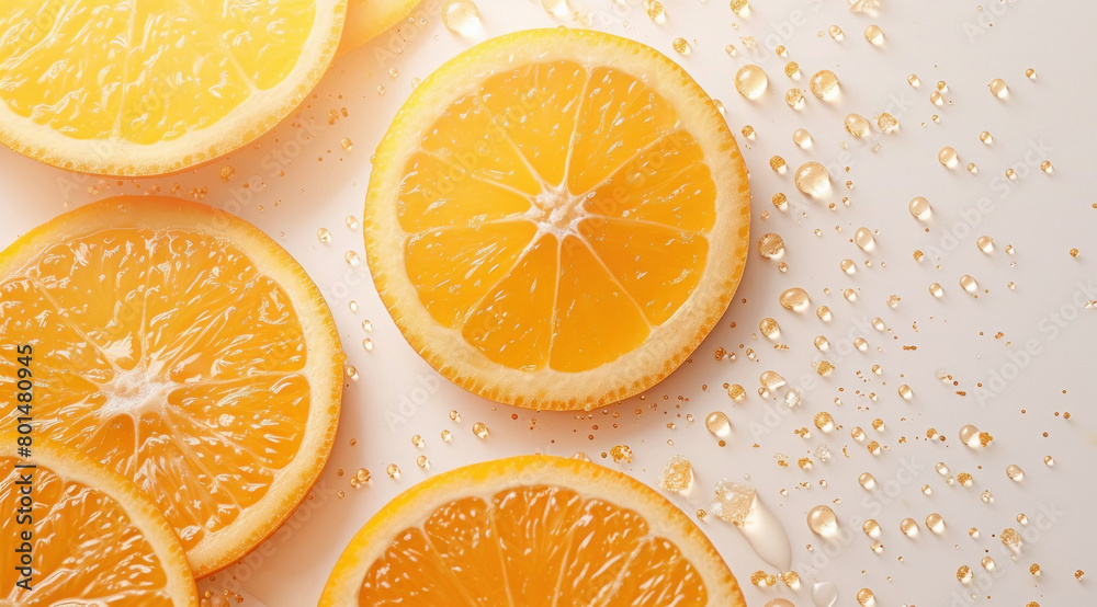 orange fruit slices on white background orange fruit slices on white background