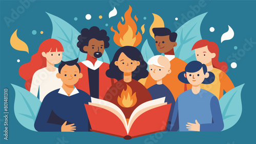 A passionate and dedicated group of individuals brought together by their love for literature and their fascination with the tumultuous events that. Vector illustration