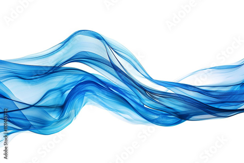 Wallpaper Mural Sky blue wave flow, serene and smooth sky blue wave isolated on white. Torontodigital.ca
