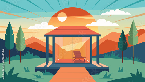 The cool breeze and warm sun create the perfect balance for a revitalizing infrared sauna experience in the great outdoors..