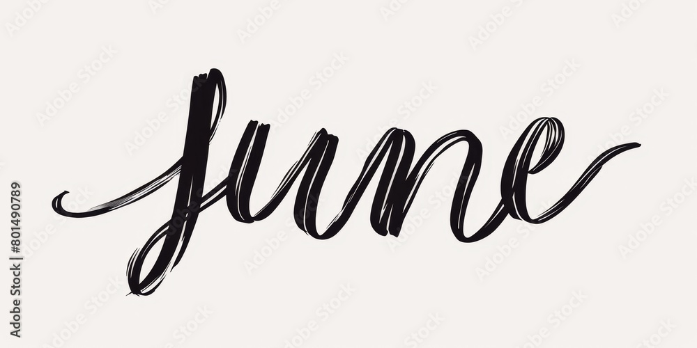 Obraz premium A simple single line drawing of the word 