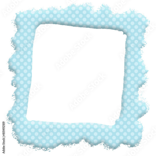 Light blue fabric with dots square frame - modern vector graphic resource - ideal for greeting cards, presentations, canva, photography, scrapbooking, cricut, sublimation, stickers, tags
