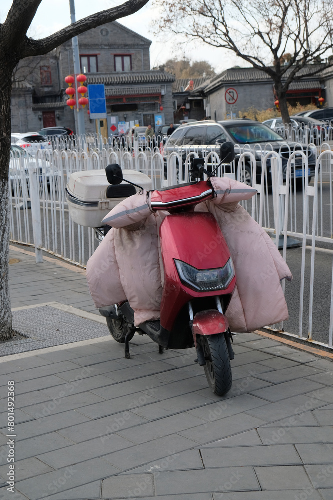 motorbike on the street of Beijing