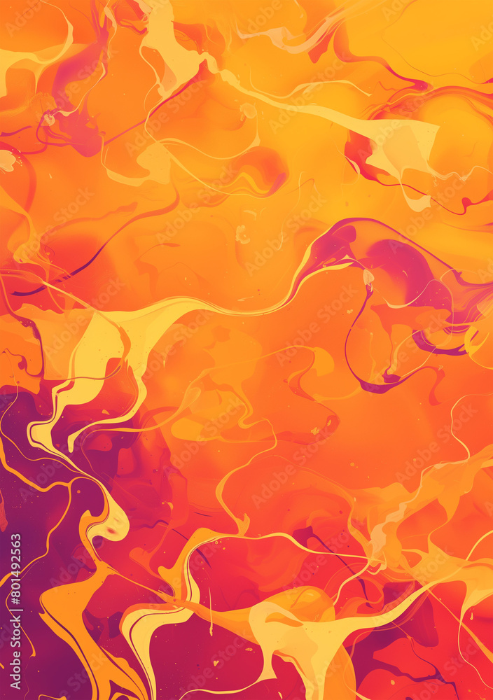 Abstract background with sunset-inspired marble texture blending orange, pink, and purple