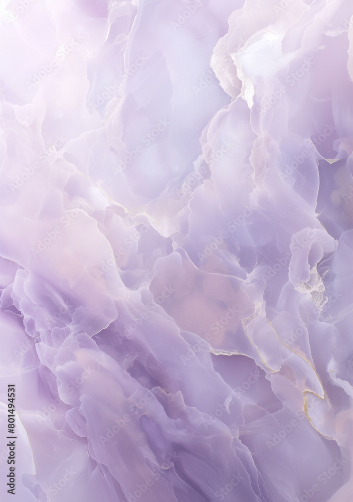 Obraz premium Abstract background of smokey lavender marble with silver filigree and soft beige accents