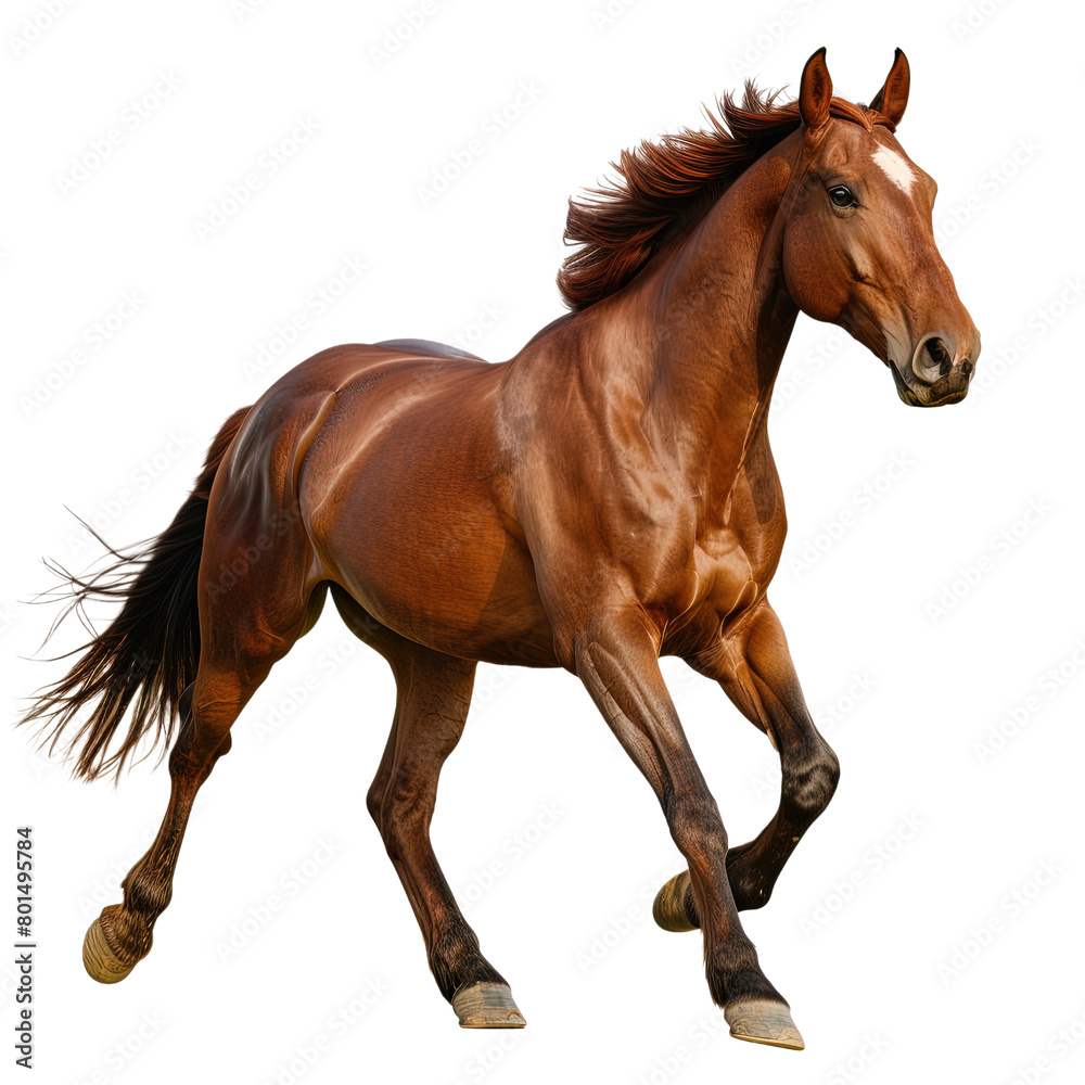 Naklejka premium Horse on white background,png