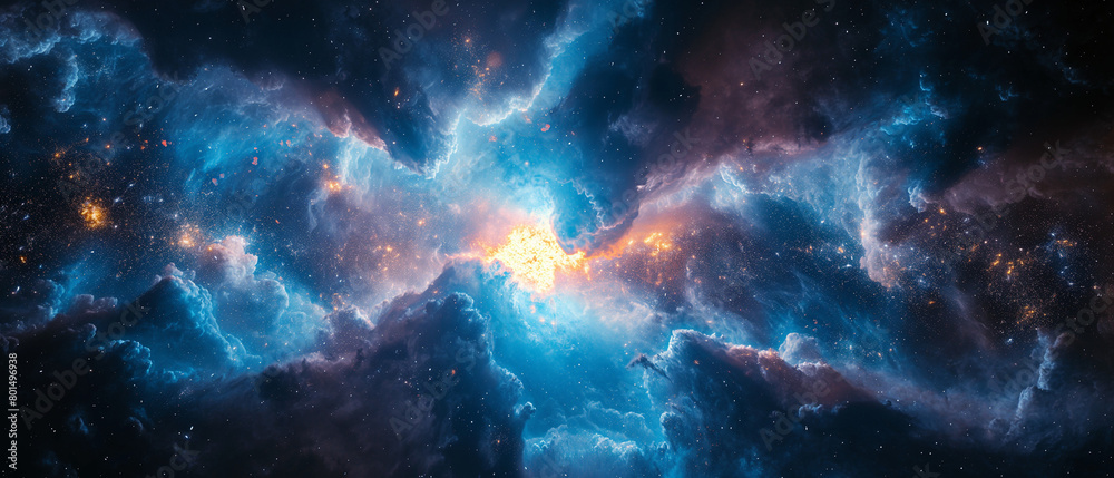 Artistic Cosmic Nebula with Star Clusters and Colors Artistic Cosmic Nebula with Star Clusters and Colors