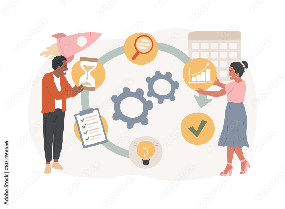 Project life cycle isolated concept vector illustration. Project life cycle isolated concept vector illustration.