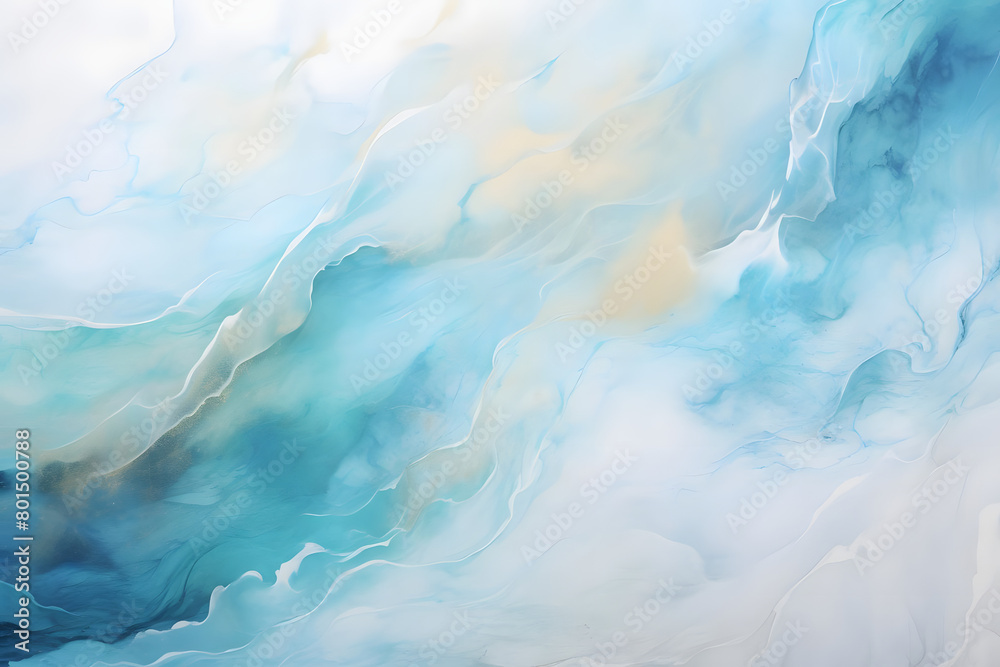 Ethereal Sea Serenity, abstract art, painting, background wallpaper, generative ai
