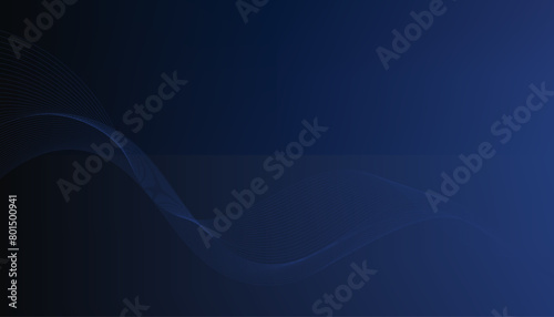 Abstract vector gradient background with blue wavy lines. EPS10 