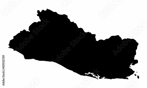 El Salvador silhouette map