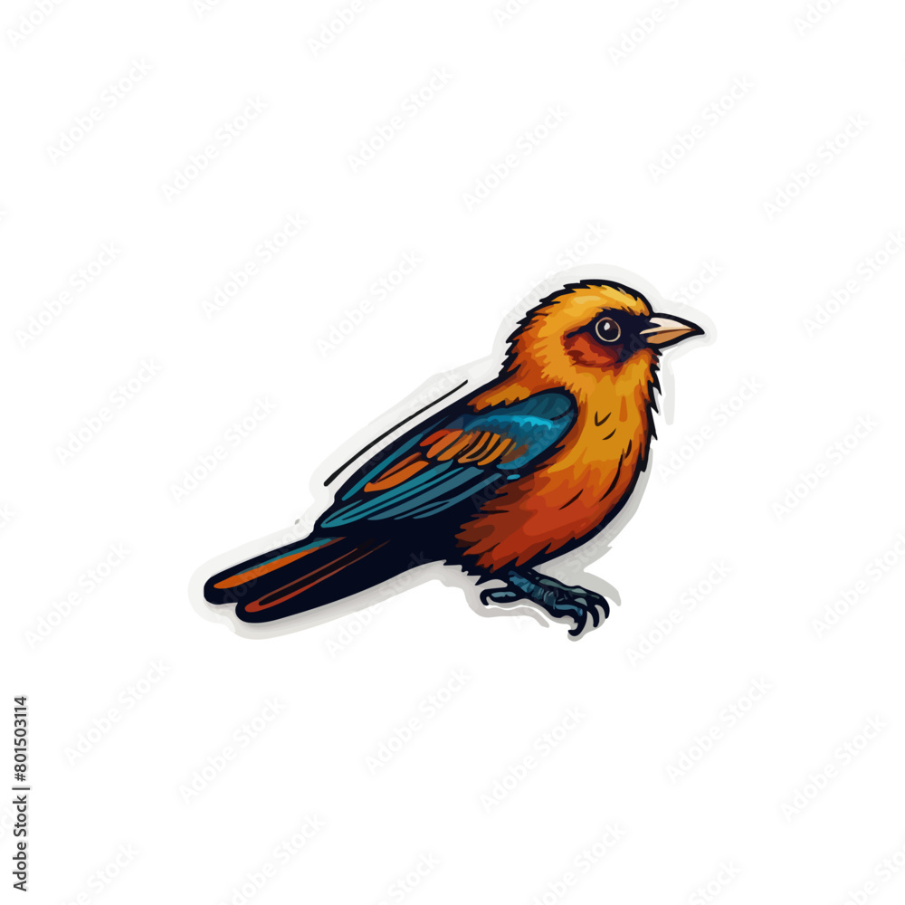 Blue jay bird illustration watercolor look, isolated, white background Blue jay bird illustration watercolor look, isolated, white background