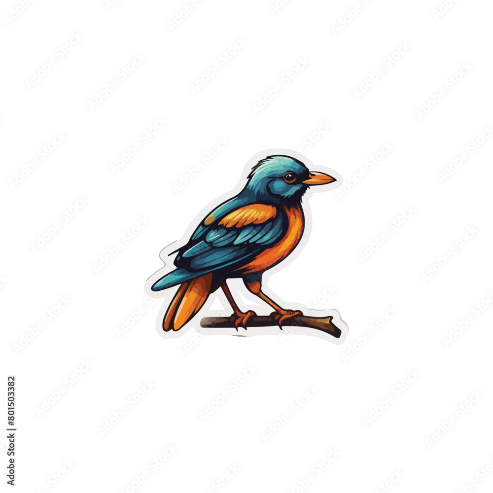 Fototapeta premium Bearded vulture bird silhouette vector illustration abstract