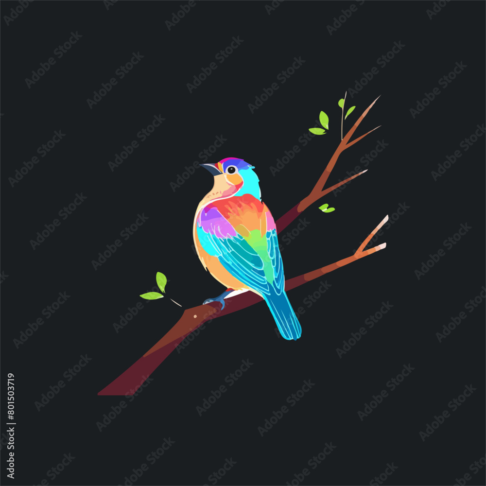 Fototapeta premium Bearded vulture bird silhouette vector illustration abstract