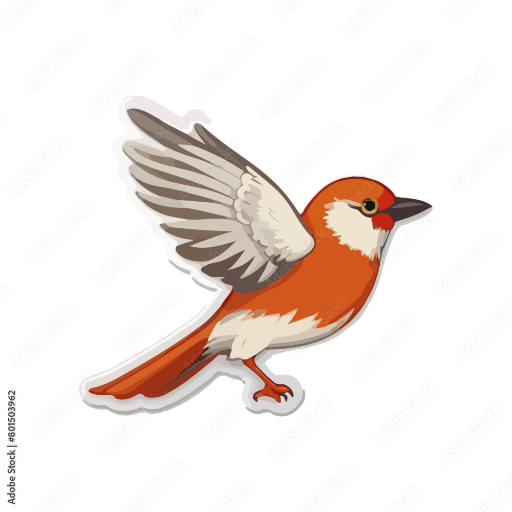 Obraz premium Colorfull bird sticker with vector design
