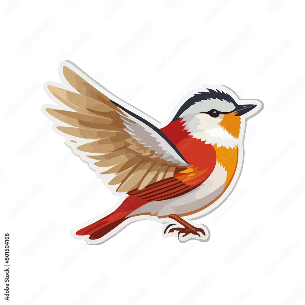 Fototapeta premium Colorfull bird sticker with vector design