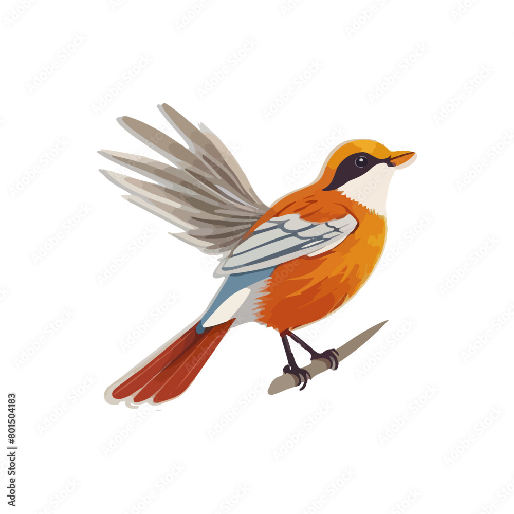 Obraz premium Colorfull bird sticker with vector design