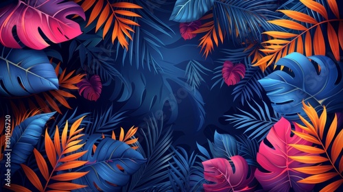 Nature abstract art background modern. Modern shape line art wallpaper. Tropical leaves and flowers botanical pattern design for home decor, wall art, social media post, and story background.