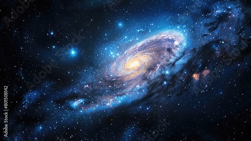 Starry night galaxy. Generative AI