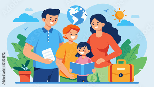 A family confidently planning a vacation knowing they have set aside enough savings to cover all expenses.