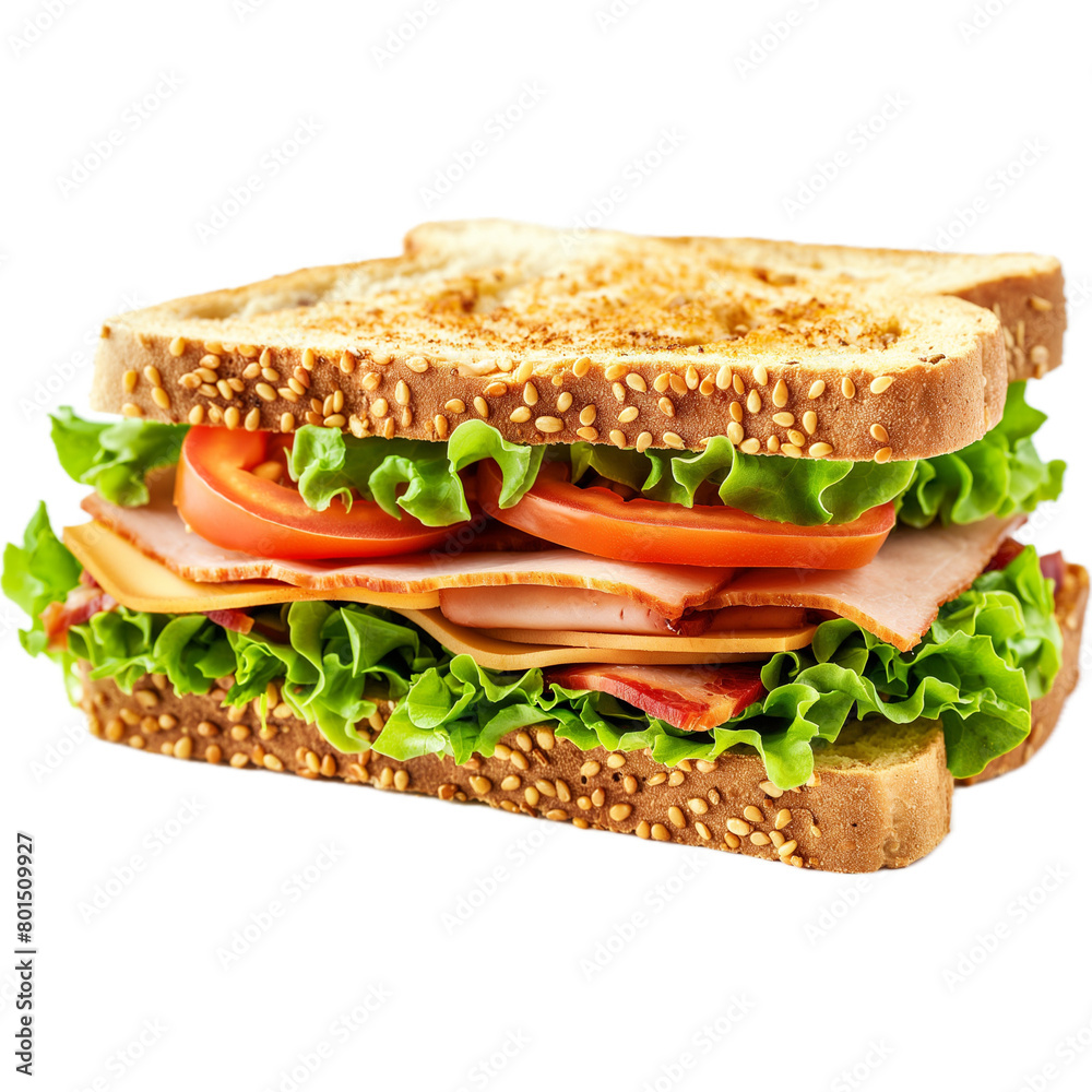 Sandwich, breakfast, no background. Sandwich, breakfast, no background.