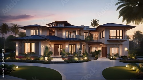 A large modern house with a nice landscape, surrounded by palm trees."Large Modern House, Palm Trees, Landscape Design": Large Modern House, Palm Trees, Landscape Design, Contemporary Architecture, Lu