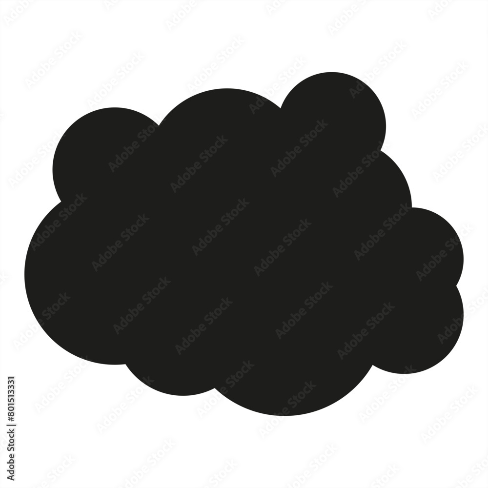 Black cloud graphic sympol icon - stock vector Black cloud graphic sympol icon - stock vector