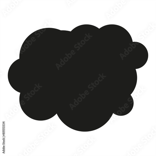 Black cloud graphic sympol icon - stock vector photo