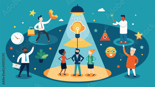 A spotlight on lesserknown inventors shedding light on their contributions and recognizing their impact on society.. Vector illustration