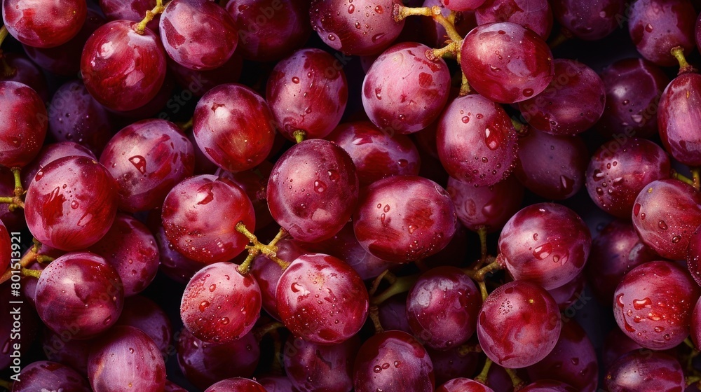 A textured close-up of a cluster of raw, organic sweet red grapes, ideal as a wine grape texture background.
A textured close-up of a cluster of raw, organic sweet red grapes, ideal as a wine grape texture background.