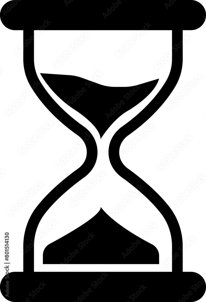 Hourglass timer icon in trendy flat design symbol of time, waiting or ...
