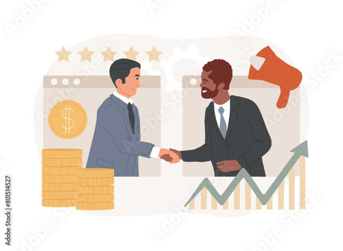 Affiliate marketing isolated concept vector illustration.