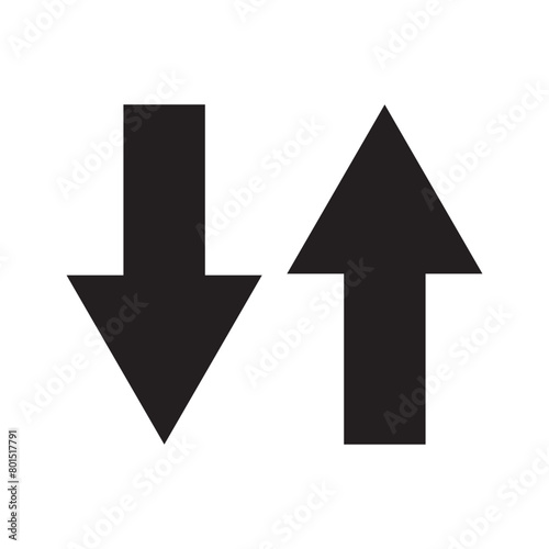 up and down arrows icon vector
