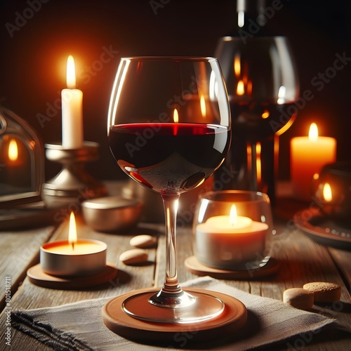 a glass of wine on table