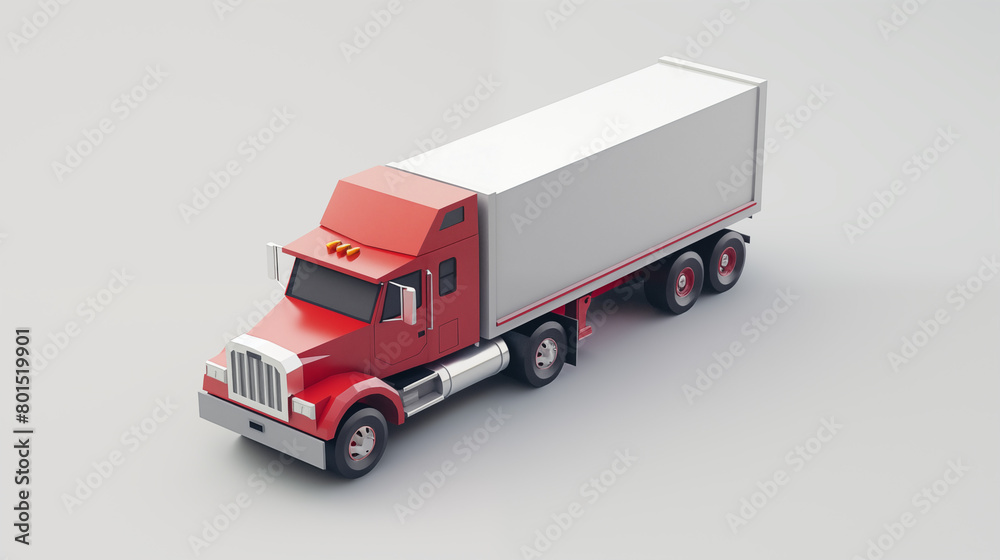 3d isometric view of a truck 3d isometric view of a truck