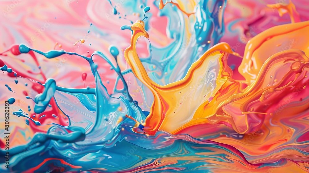 A dynamic abstract background featuring a vibrant paint splash, capturing the lively and chaotic beauty of colors in motion.

