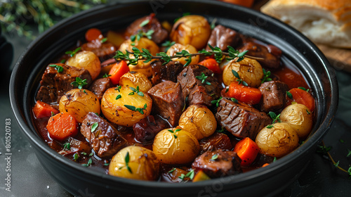 Homemade French Beef Bourguignon Stew