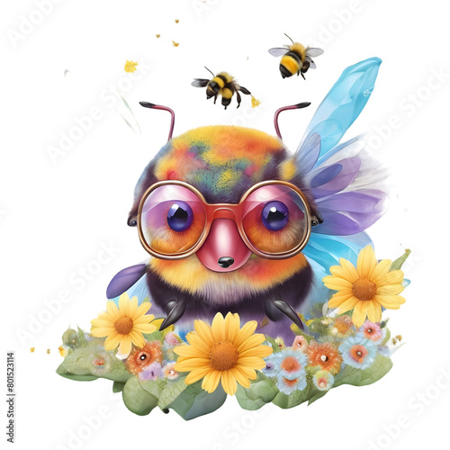 Cute bee t-shirt design