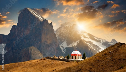 sunset in the mountains