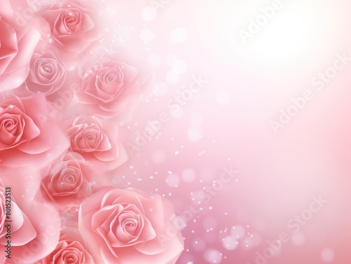 Rose gradient sparkling background illustration with copy space texture for display products blank copyspace for design text photo website web banner 