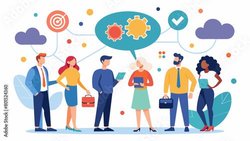 A networking event specifically for neurodivergent adults to connect with employers and explore potential job opportunities.. Vector illustration