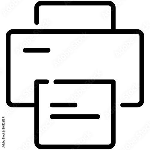 printer line icon
