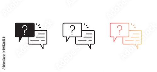 Chat Program icon design with white background stock illustration