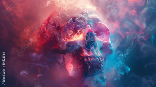 Bright and Colorful Skull Texture