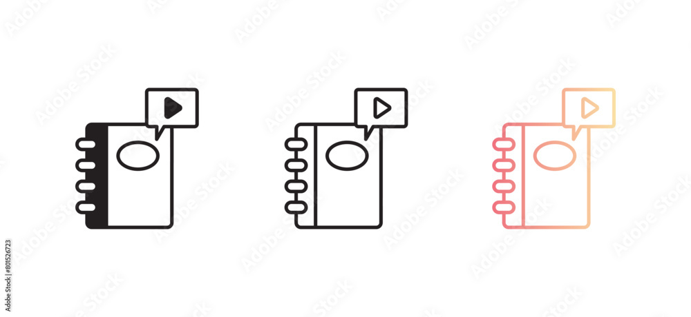 Video Lesson icon design with white background stock illustration Video Lesson icon design with white background stock illustration