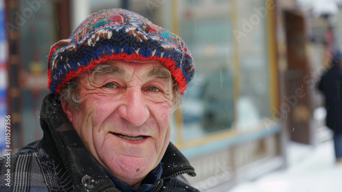 old man with Hope: Sparkling eyes, hopeful smiles, faith in brighter tomorrows