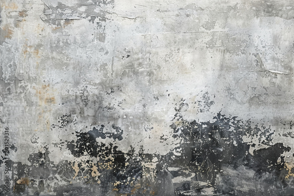 Fototapeta premium Mixed media art Gray layers and delicate Thai elements. Abstract style
